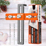 AUXTUR Cabinet Hardware Jig, Adjustable Cabinet Handle Template Tool with Alignment Hole, Punch Locator Drill Guide for Knobs,Handles and Pulls, AUXTUR