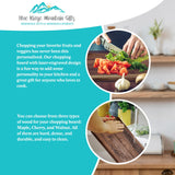 Blue Ridge Mountain Gifts Personalized Laser Engraved Wooden Cutting Board New Home Essentials - Customized Chopping Board for Weddings, Blue Ridge Mountain Gifts