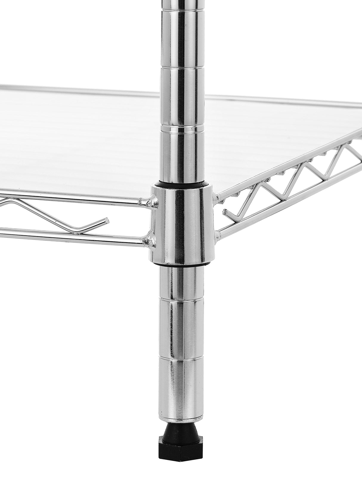 Finnhomy 6-Tier Wire Shelving Unit Adjustable Steel Wire Rack Shelving 6 Shelves Steel Storage Rack or Two 3 Tier Shelving Units with PE mat and Finnhomy