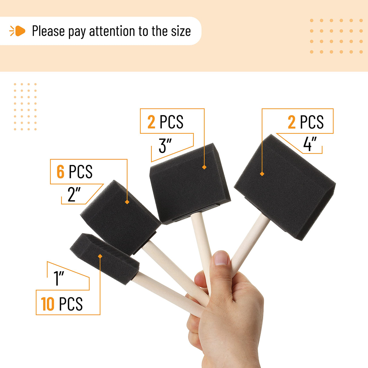 Bates- Foam Paint Brushes, Sponge Brushes, Sponge Paint Brush, Foam Brushes, Foam Brushes for Painting, Foam Brushes for Staining, Paint Sponges, Bates Choice