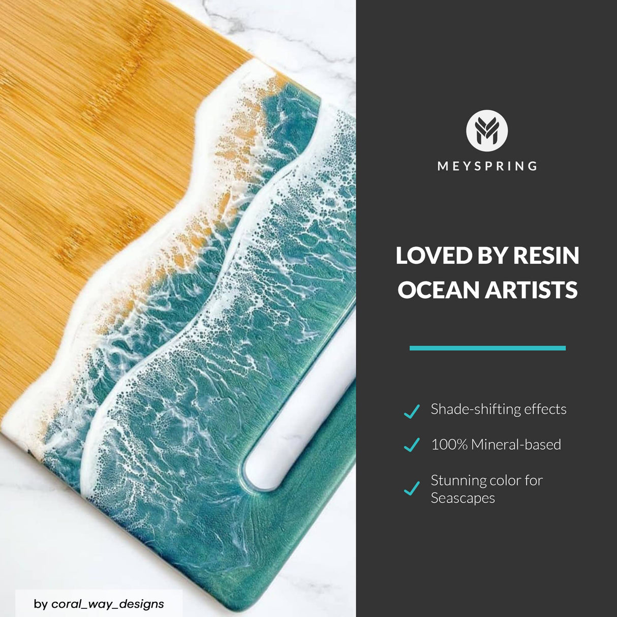 MEYSPRING Mermaid Dust Mica Powder for Epoxy Resin - 50 Grams - Great for Resin Art, Epoxy Resin, and UV Resin - Epoxy Resin Color Pigment MEYSPRING