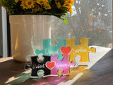 Personalized Puzzle Name Sign for Couples, Valentines Day Gifts for Her Him, 0.45in Thick Acrylic - Love Is The Piece That Holds Us Together, Amazing Items