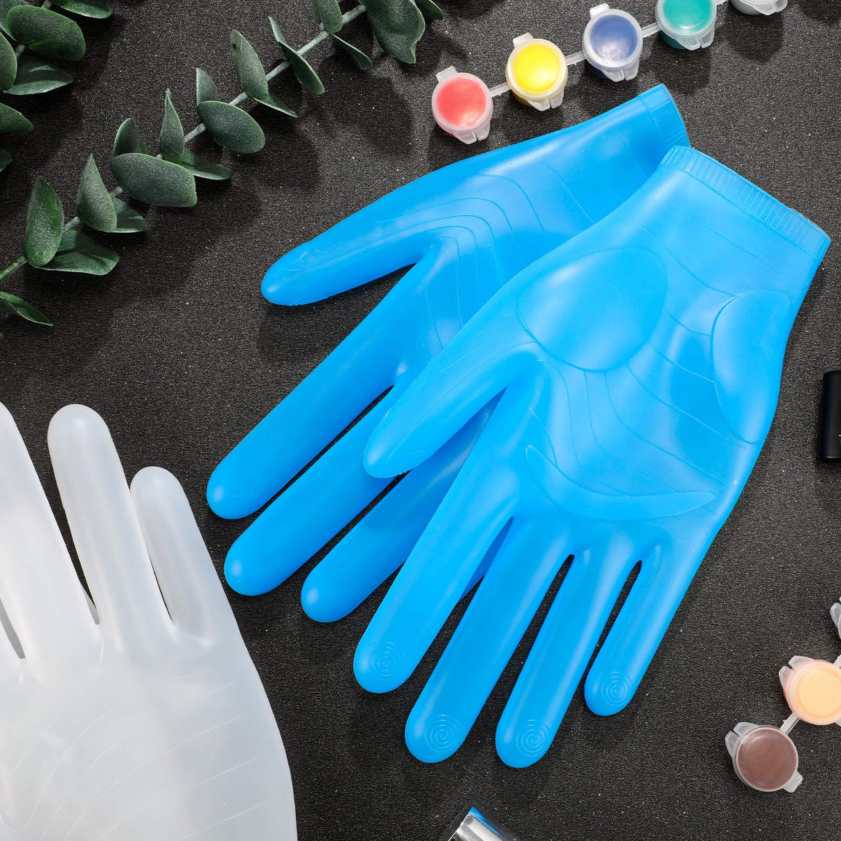 3 Pairs Reusable Safe Silicone Gloves for Resin Casting Projects Waterproof Silicone Gloves Finger Protectors for DIY Crafts Mitten Crystal Epoxy Geyoga