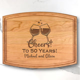Handmade in USA - Wood Personalized Cutting Board - Unique Wedding Gift Idea for Couples, Anniversary, Christmas, Bridal Shower, Housewarming - Many Maison Custom