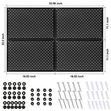Daanxw Pegboard Rack Garage Storage Steel Horizontal Peg Board Pack,Steel Pegboard Heavy Duty- 4 Pack Metal Peg Board Tool Organization Panels Daanxw