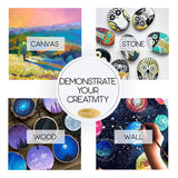 Acrylic Paint Set of 36 Colors 2fl oz 60ml Bottles,Non Toxic 36 Colors Acrylic Paint No Fading Rich Pigment for Kids Adults Artists Canvas Crafts HissiCo