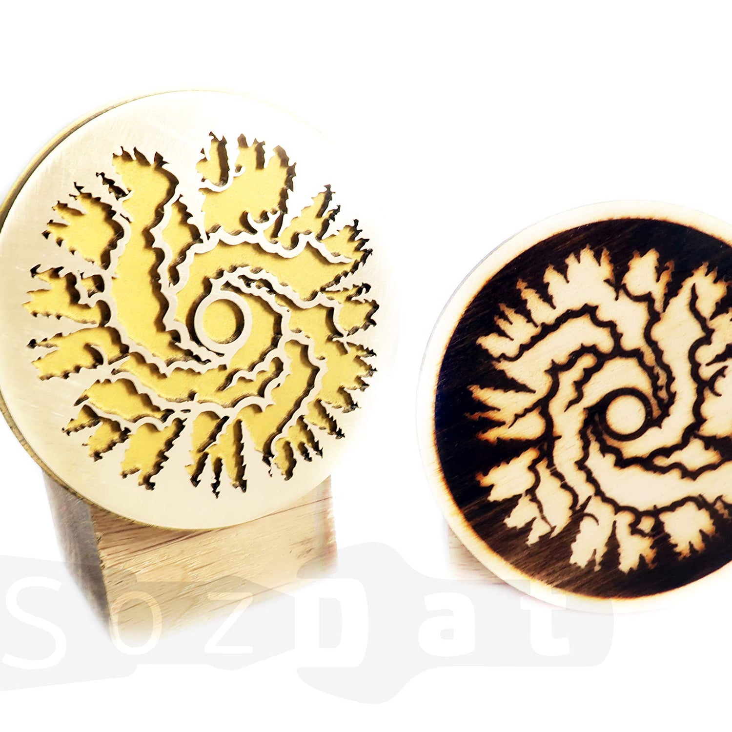 Custom Wood Branding Iron with Personalised Logo - SozDat Premium Quality Stamp SozDat