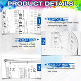 24 Pcs 64 oz 1800 ml Paint Measuring Cups Mixing Cups with Graduated and 20 Pcs Paint Mixing Sticks Plastic Disposable Resin Automotive Epoxy Mixing Roshtia