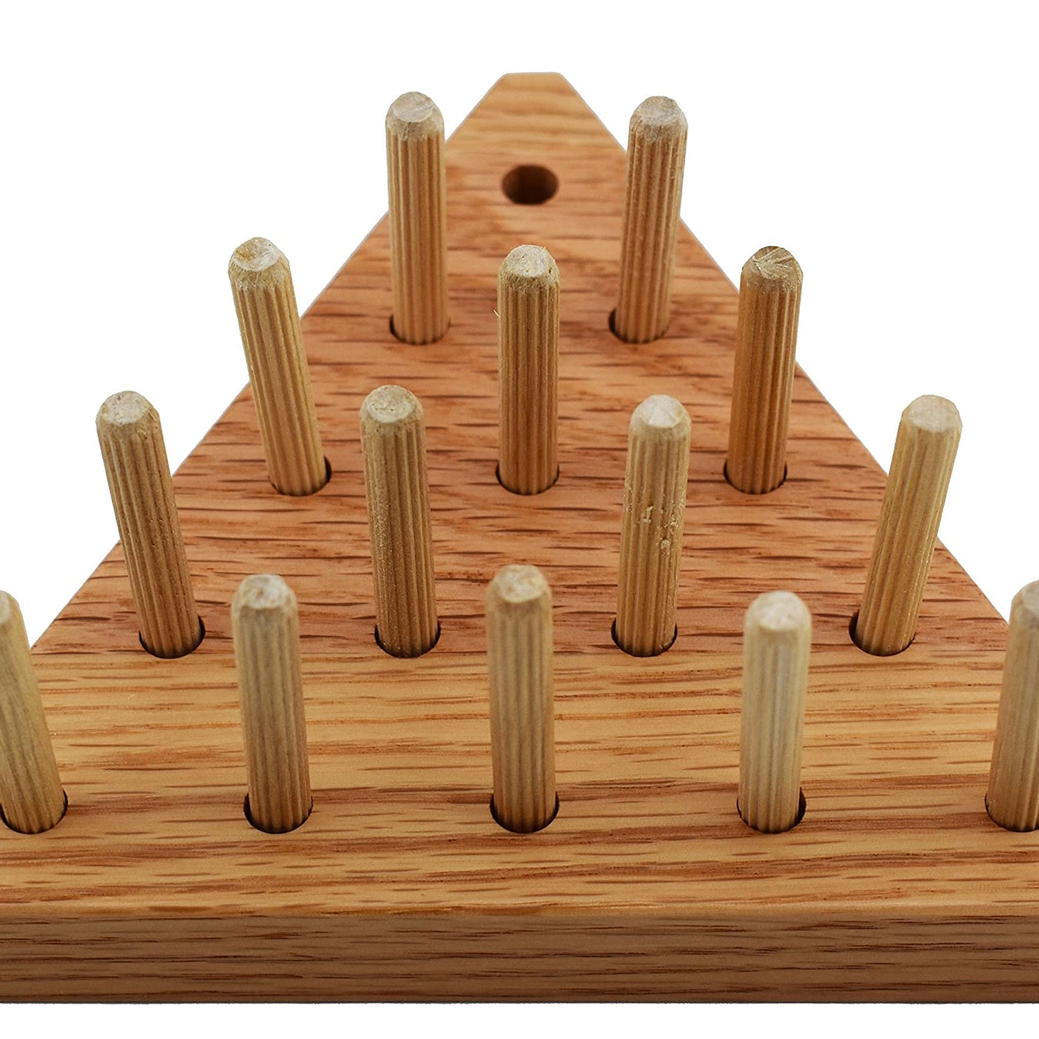 Solid Oak Wooden Peg Game Tricky Triangle by Cauff Cauff