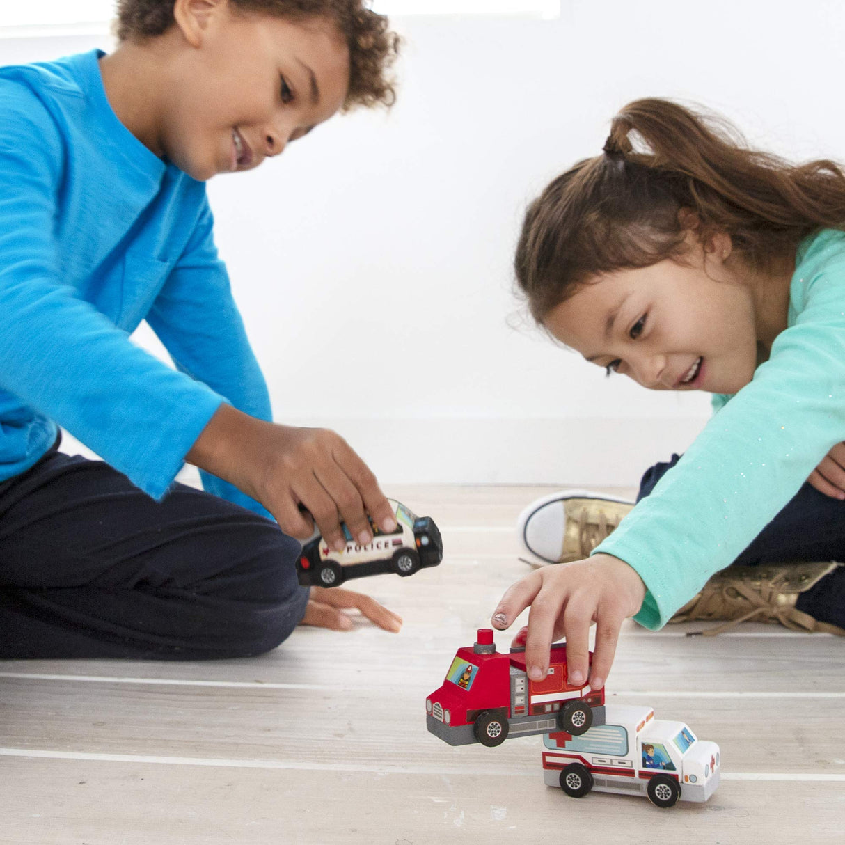 Made By Me Build & Paint Rescue Vehicles, Paint Your Own Firetruck, Police Car & Ambulance, DIY Wooden Vehicles, Great Weekend Activity, Car Birthday Made By Me