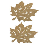 VOSAREA 2pcs Thanksgiving placemats Felt Place mats Thanksgiving Autumn Maple Leaves Cutout Felt Coasters Autumn Harvest Table mats Orange Suit VOSAREA