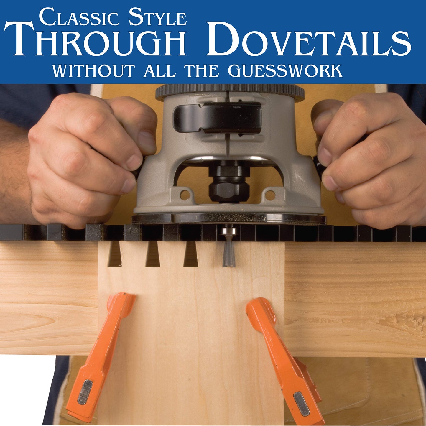 Peachtree Dovetail Jig System with One Flush Trim Router Bit One Dovetail Router Bit and Aluminum Jig Template with Full Color Instructions