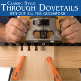 Peachtree Dovetail Jig System with One Flush Trim Router Bit One Dovetail Router Bit and Aluminum Jig Template with Full Color Instructions Peachtree Woodworking Supply