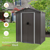 Vongrasig 5 x 3 x 6 FT Outdoor Storage Shed Clearance with Lockable Door Metal Garden Shed Steel Anti-Corrosion Storage House Waterproof Tool Shed Vongrasig