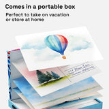 ARTISTRO Watercolor Paint Set, 100 Vivid Colors in Portable Box and 30 Watercolor Postcards 4x6 Inches - Heavyweight Paper Cards 140lb (300gsm) ARTISTRO