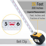 Mr. Pen- Tape Measure, 25-Foot, Steel Retractable Tape Measure with Fractions, Easy Read Tape Measure, Steel Tape Measure 25 ft Mr. Pen