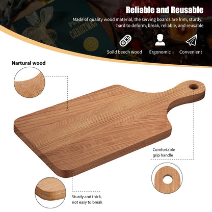 Didaey 6 Pcs Cutting Board Bulk Kitchen Thicken Chopping Board with Handles Wooden Charcuterie Serving Board Blank Wood Boards for Engraving Wedding - WoodArtSupply