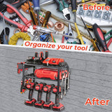 TreeLen Power Tool Organizer Wall Mount, Power Tool Holder 3 Layers Heavy Duty Drill Holder Suitable for Garage, Workshop and Warehouse TreeLen