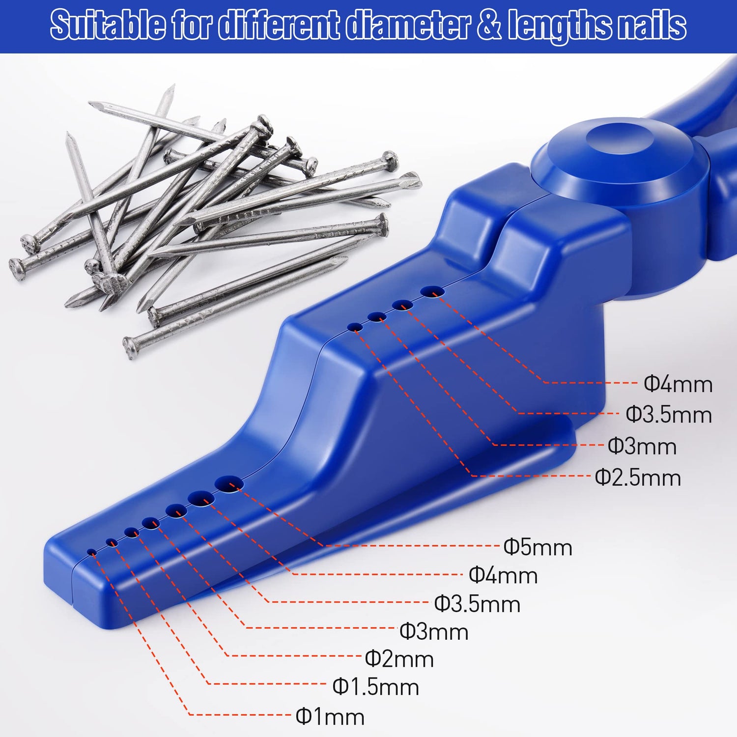 2 Pcs Nail Holder for Hammering, Plastic Pliers, Finger Safe for Hammer Nails in Slip Joint Pliers, Finishing Nails Pliers Keeps Fingers Safe, Basic Dreyoo