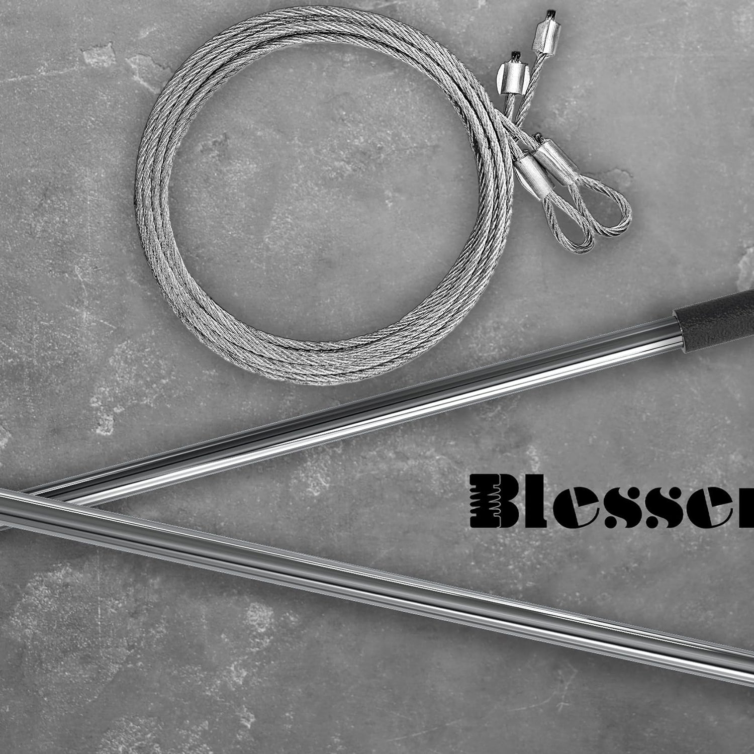 Blesseras Garage Door Torsion Spring Winding Bars with Non-Slip Handle, D1/2'' x L17.2'', 2-Pack Blesseras