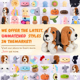 CROCHETTA Crochet Kit for Beginners, Beginner Crochet Kit for Adults with Step-by-Step Video Tutorials, DIY Crochet Animal Kits Kids Knitting CROCHETTA