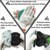 Orbital Sander Foam Pad 5 inch, Foam Sanding Pads for Orbital Sander 2pcs, Interface Pad 8 Holes, Hook and Loop Backing Pad, Soft Sander Cushion Pad, S&F STEAD & FAST