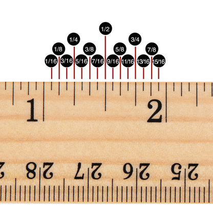 12 Pack Wood Ruler Student Rulers Wooden School Rulers Office Ruler Measuring Ruler, 2 Scale (12 Inch and 30 cm) - WoodArtSupply