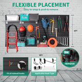 Slat Wall Paneling Garage Slat Wall Storage Systems, Slatwall Panels 4x8 ft Peg Board Tool Organization, PVC Wall Panels Pegboard Wall Organizer FRAYSCENT