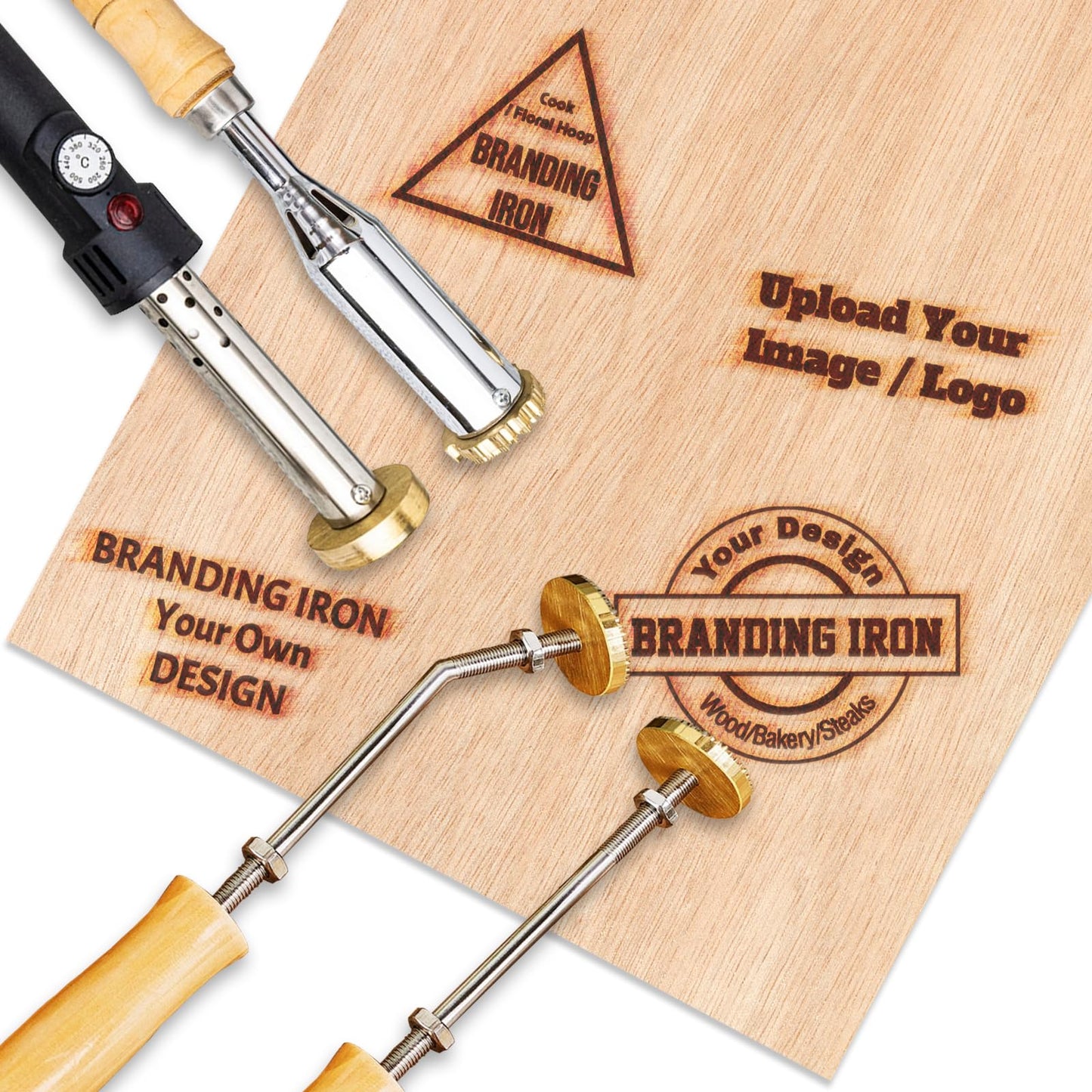 Custom Metal Branding Iron – Personalised Electric Logo Stamp for Wood, Leather, and More - WoodArtSupply