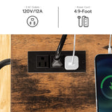 HOOBRO Kitchen Island with Power Outlet, Kitchen Storage Island with Spice Rack and Drawer, Rolling Kitchen Cart on Wheels, for Home, Kitchen and HOOBRO