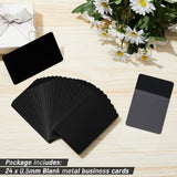 Patelai 24 Pcs Blank Metal Business Cards Thickness 0.5 mm Aluminum Cards Laser Engraving Cards for House Office Customer DIY Gift Plate Cards, 86 x Patelai