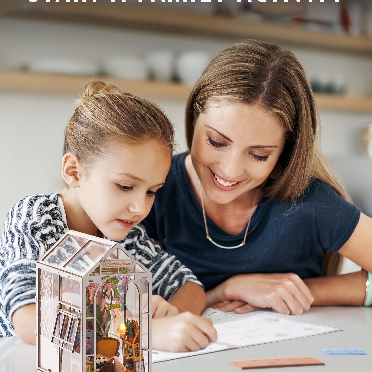 Rolife DIY Book Nook Kit Garden House, DIY Miniature Booknook Kit 3D Creative Decorative Bookend Bookshelf Insert 3D Puzzle for Adults, Rolife