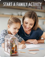 Rolife DIY Book Nook Kit Garden House, DIY Miniature Booknook Kit 3D Creative Decorative Bookend Bookshelf Insert 3D Puzzle for Adults, Rolife