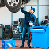 INTERGREAT Blue Tool Chest, 5-Drawer Rolling Tool Chest with Detachable Top Tool Box, Tool Chest with Universal Lockable Wheels, Metal Tool Cart for INTERGREAT