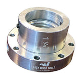 Easy Wood Tools 2-1/2" Diameter 1-1/4" X 8 TPI (F625) Bright Aluminum Faceplate Easy Wood Tools