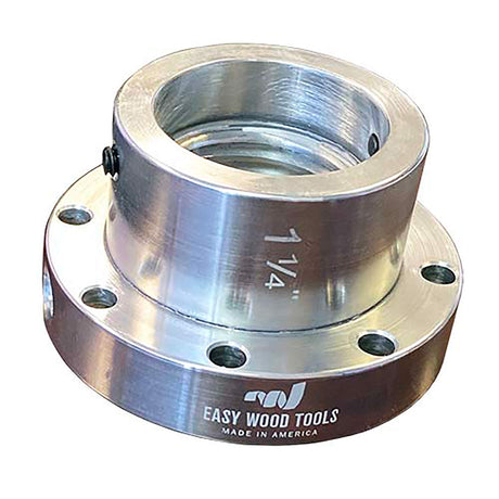 Easy Wood Tools 2-1/2" Diameter 1-1/4" X 8 TPI (F625) Bright Aluminum Faceplate Easy Wood Tools