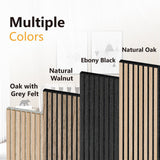 Olanglab Acoustic Wood Wall Panels, 2Pack 94.48"x 12.59" Each, Decorative Sound Proof Panels for Walls,3D Acoustic Panels Block Noise from Outside, Olanglab