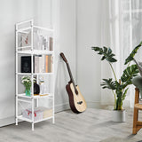 YOHKOH 5 Tier Metal Storage Rack Closet Shelves,Standing Storage Shelf Units for Laundry Bathroom Kitchen Pantry Closet(White,17.0L x 12.9W x 53.3H) YOHKOH