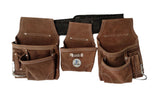 Zeluga 20-119 11 Pocket Rigger Heavy Duty Leather Tool Bag Kit, Brown Zeluga