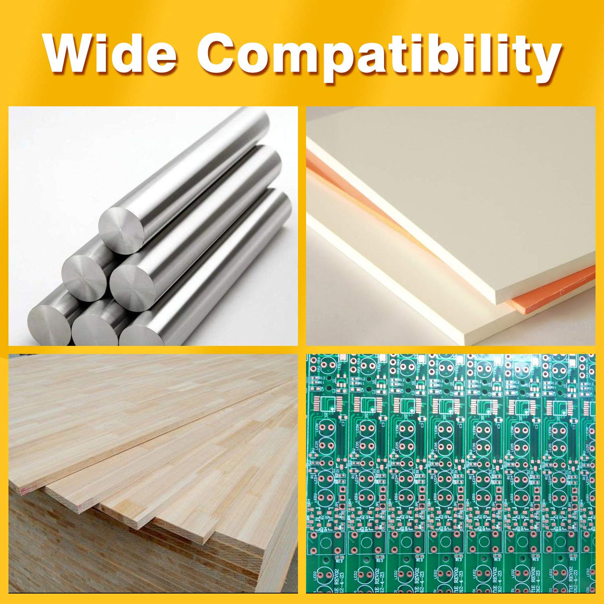 End Mill Sets, 10 Pieces Titanium Coat Carbide CNC Router Burrs End Milling Engraving Bits Drilling Hole Tool for PCB Circuit Board Plastic Fiber DKIBBITH