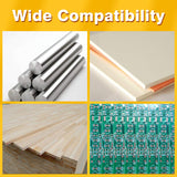 End Mill Sets, 10 Pieces Titanium Coat Carbide CNC Router Burrs End Milling Engraving Bits Drilling Hole Tool for PCB Circuit Board Plastic Fiber DKIBBITH