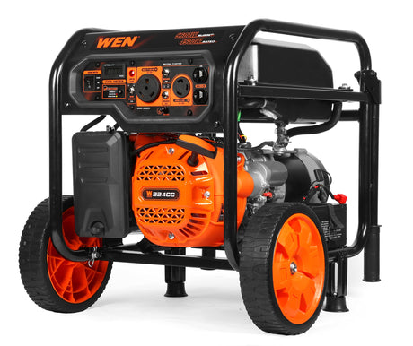WEN 5600-Watt Portable Generator, Electric Start, 224cc, Transfer-Switch and RV-Ready with CO Shutdown Sensor (GN5602X) WEN