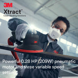 3M Random Orbital Sander, Xtract Pneumatic 88955, 6 in, with Central Vacuum Attachment, 5/16 in Orbit, Ergonomic and Lightweight ROS, .28 HP (209W) Xtract