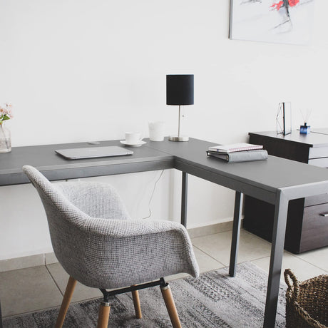 Kaboon 55x24 Grey Tabletop Only, Wood Desktop One Piece, Table Top for Standing Desk Frame, Laminate Countertop, Tabletop Board Only for Home and Kaboon