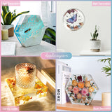 LET'S RESIN Upgrade Epoxy Resin Molds,Large Resin Molds for Flowers Preservation,Glossy Deep Hexagon Square Round Silicone Molds for Resin LET'S RESIN
