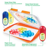 Crayola Washable Finger Paint Station, Less Mess Finger Paints for Toddlers, Kids Gift Crayola