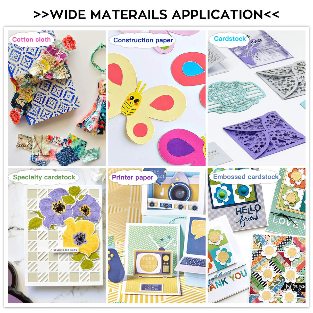 HTVRONT Cutting Mat for Cricut, 6 Pack Cutting Mat 12x12(StandardGrip, LightGrip, StrongGrip, FabricGrip) for Cricut Explore Air 2/Air/One, Variety HTVRONT