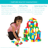 Melissa & Doug Wooden Building Set - 100 Blocks in 4 Colors and 9 Shapes Melissa & Doug