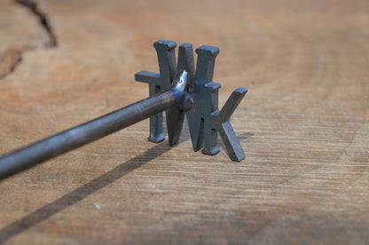 Custom Monogram Branding Iron – Unique Father's Day Gift by The Welded Keller - WoodArtSupply