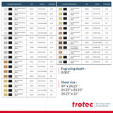 Trotec | Metallic Looking Acrylic Sheet | 8 Pcs | Brushed Silver/Black | 12"x12"x1/16" | Metallic Finish - Scratch Resistant for Laser Engraving & TROTEC